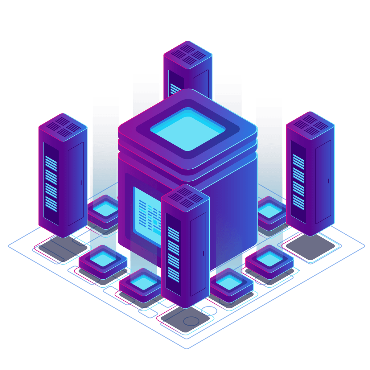 3D Magnifying Glass and Network Cubes